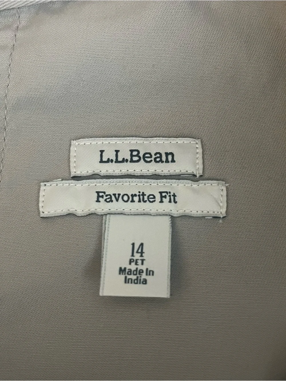 L.L.‎ Bean Women’s Favorite Fit Khaki High Rise Roll Tab Cargo Pants Sz 14